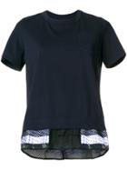 Sacai Pleated Hem T-shirt - Blue