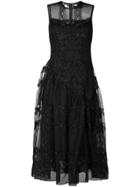 Simone Rocha Embroidered Tulle Dress - Black