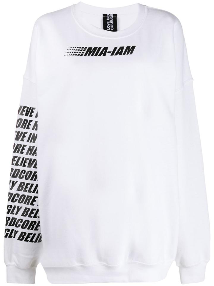 Mia-iam Big Puff 16 Oversized Sweatshirt - White