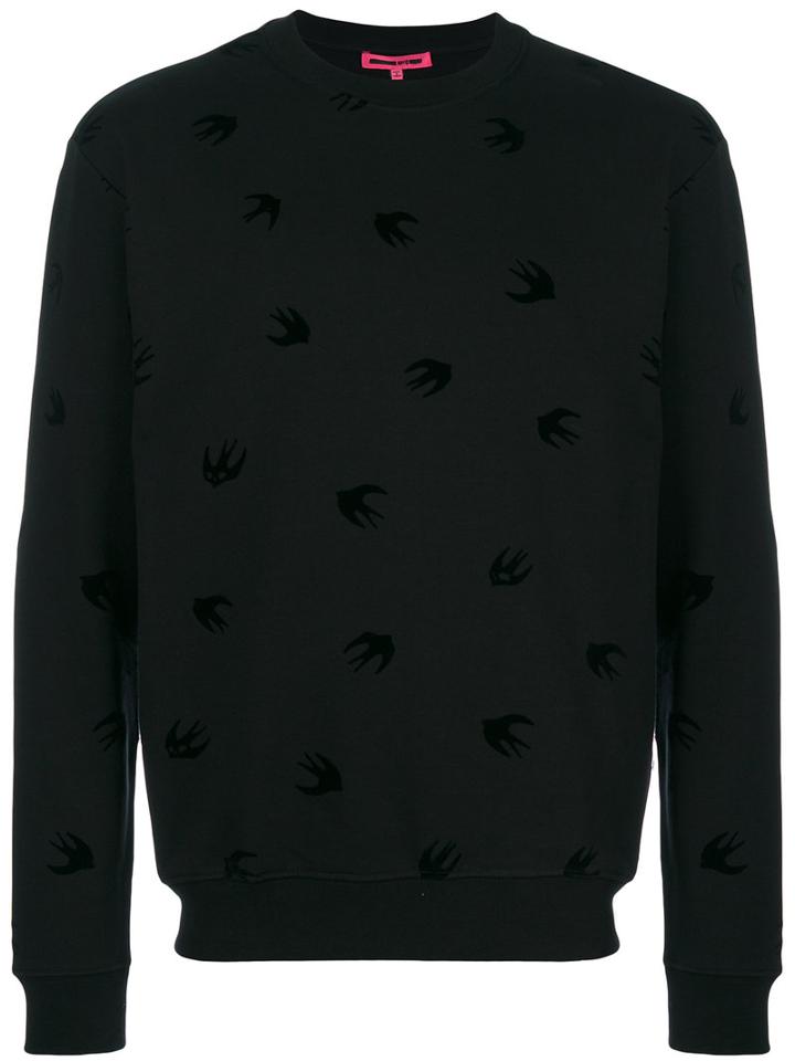 Mcq Alexander Mcqueen - Swallow Intarsia Sweater - Men - Cotton - M, Black, Cotton