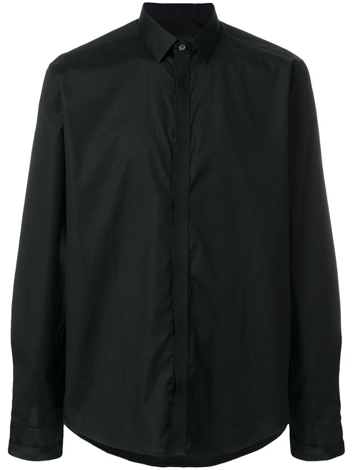 Les Hommes Grosgran Trim Shirt - Black