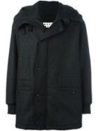 Marni Melange Shetland Wool Felt Hooded Coat