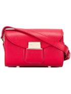 Furla Small Amazzone Saffiano Crossbody Bag, Women's, Red, Calf Leather