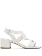Tod's Embossed Strappy Sandals - White