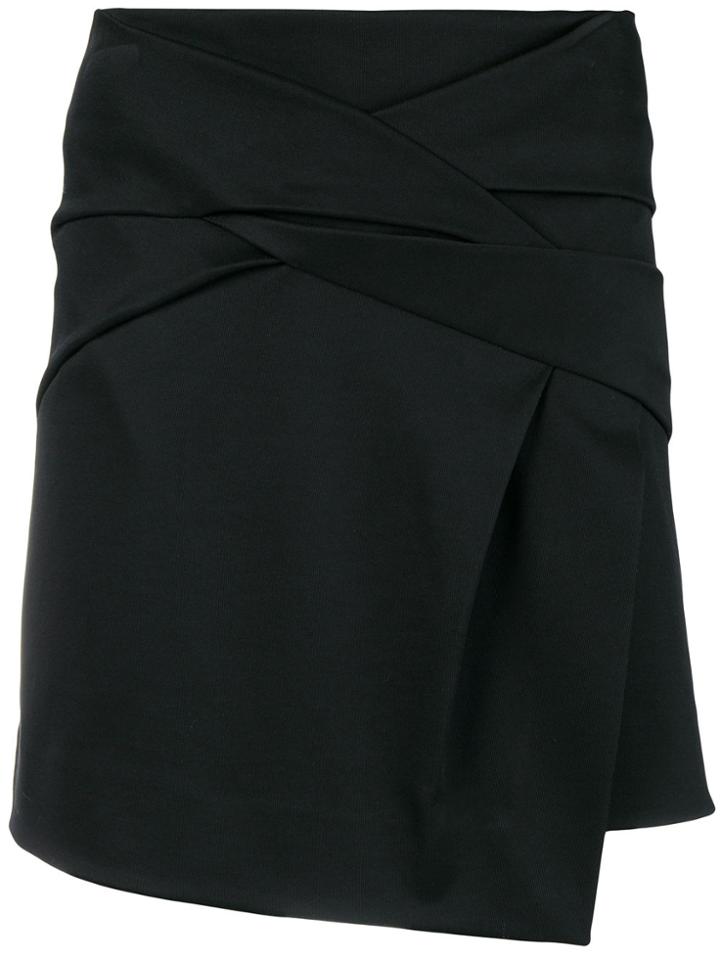 Helmut Lang Draped Knot Skirt - Black