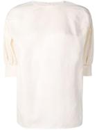 Jil Sander Pleated Sleeve Blouse - Neutrals