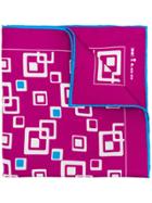 Kiton Square Printed Scarf - Pink