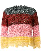 Sonia Rykiel Scalloped Hem Sweater - Multicolour