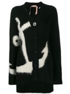 Nº21 Anchor Intarsia Knit Cardigan - Black