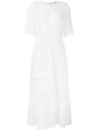 Masscob Lace Panel Maxi Dress, Women's, Size: Medium, White, Cotton