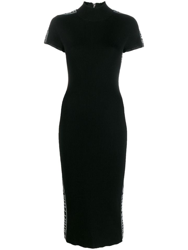 Philipp Plein Ribbed Knit Dress - Black