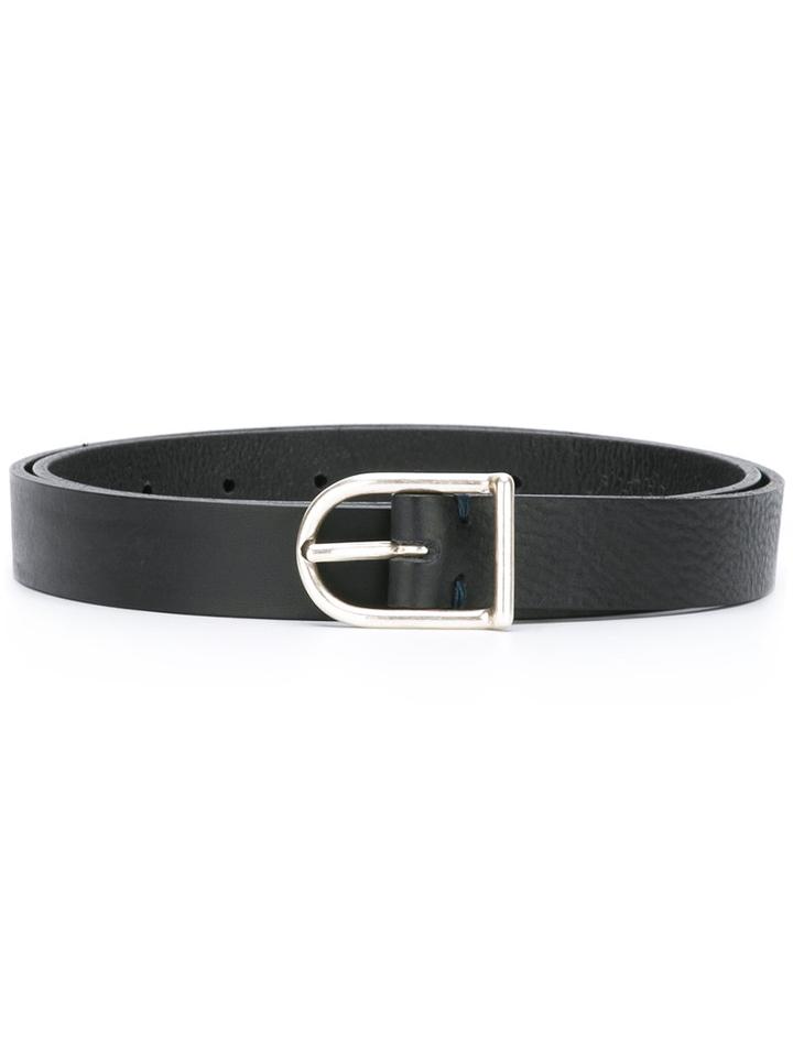 Eleventy Buckle Belt, Men's, Size: 95, Black, Leather
