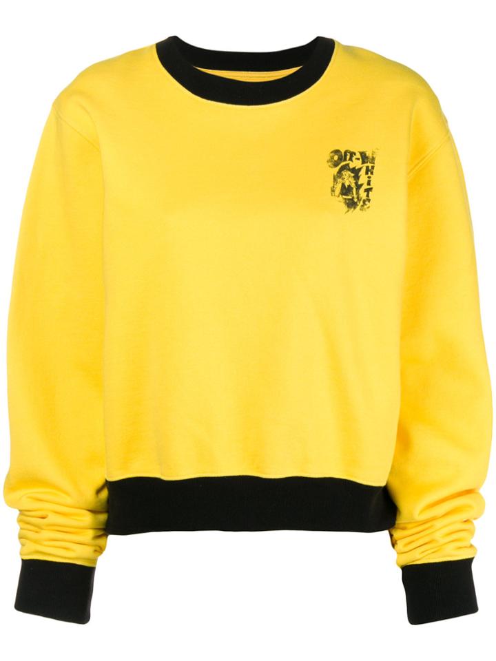 Off-white Logo Print Sweatshirt - Yellow & Orange