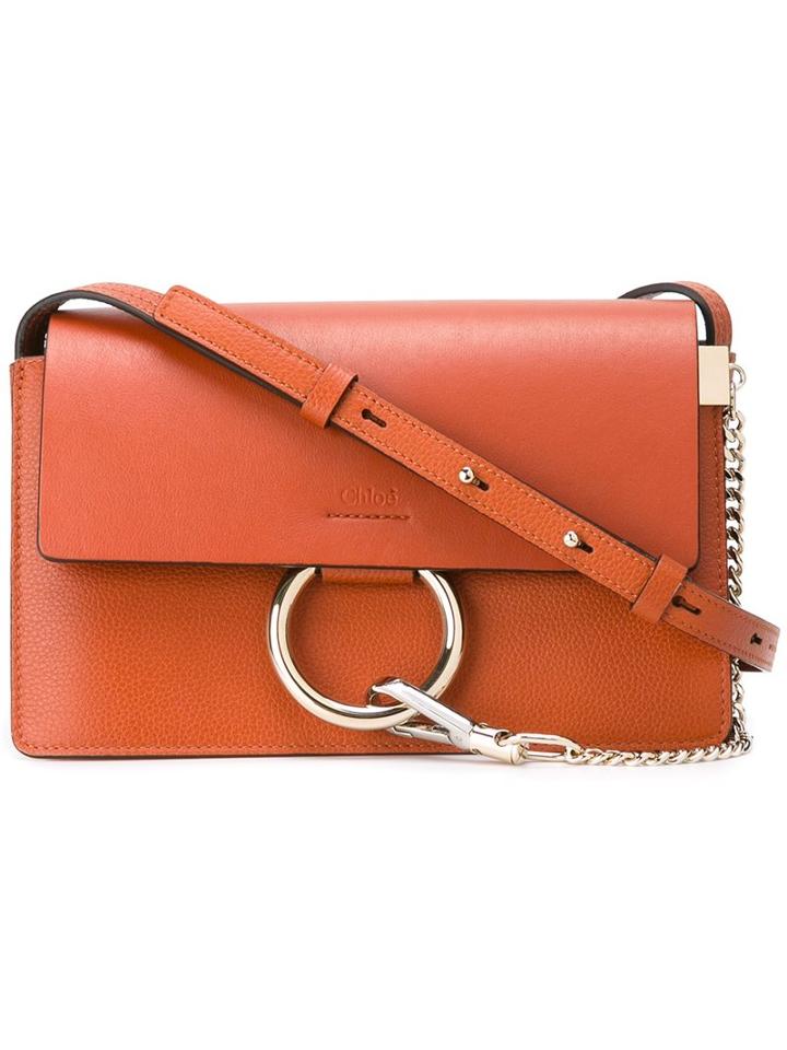 Chloé Small 'faye' Shoulder Bag, Women's, Yellow/orange
