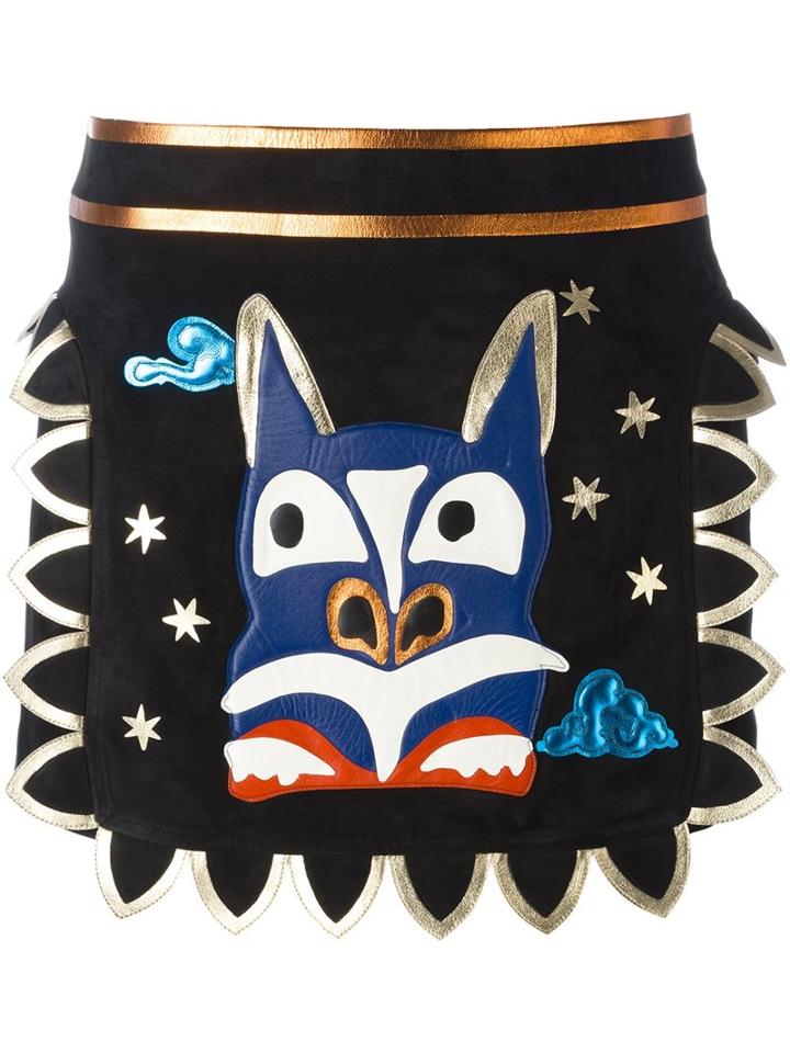 Valentino Dragon Embroidered Mini Skirt