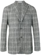 Boglioli Checked Two-button Blazer, Men's, Size: 54, Black, Cotton/linen/flax/polyamide/cupro
