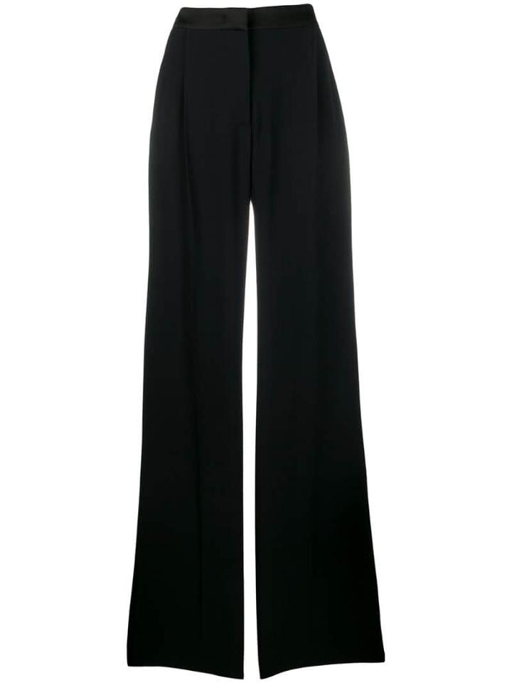 Alberta Ferretti Flared Pleated Trousers - Black