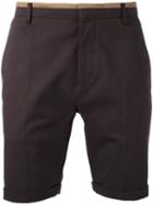 Al Duca D'aosta 1902 - Herringbone Shorts - Men - Cotton/spandex/elastane - 54, Brown, Cotton/spandex/elastane