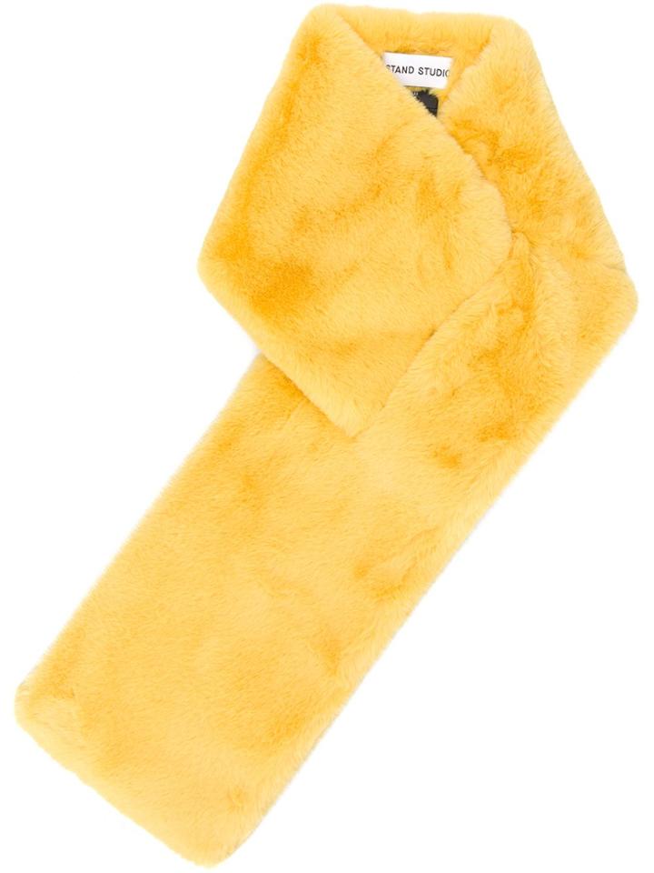 Stand Studio Oversized Slit Scarf - Yellow