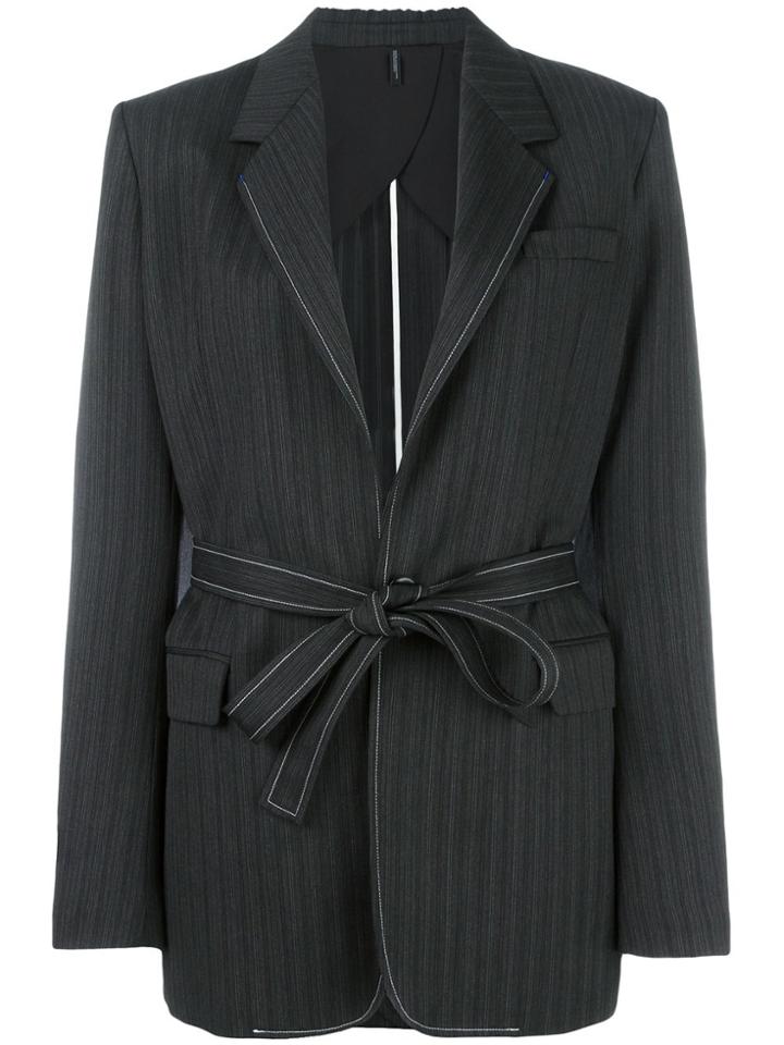 Helmut Lang Tonal Striped Blazer - Black