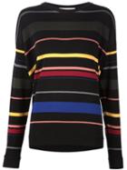 Stella Mccartney Striped Sweater, Women's, Size: 40, Black, Virgin Wool