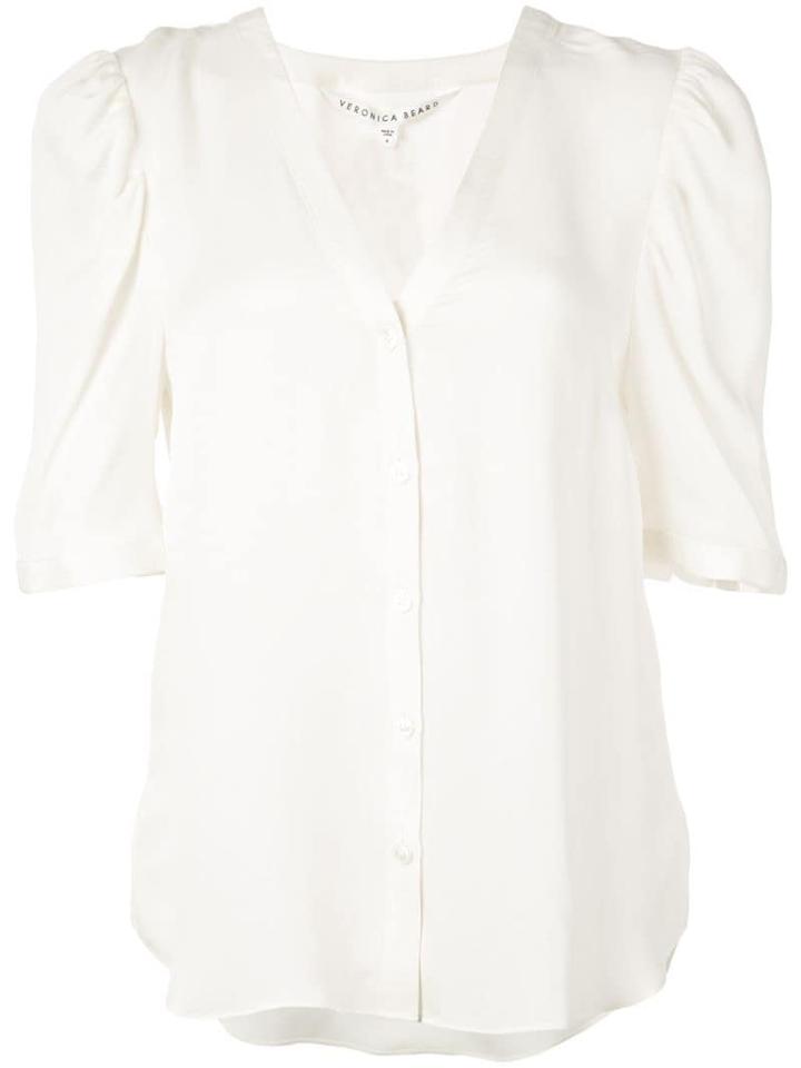 Veronica Beard Garland Button Blouse - White
