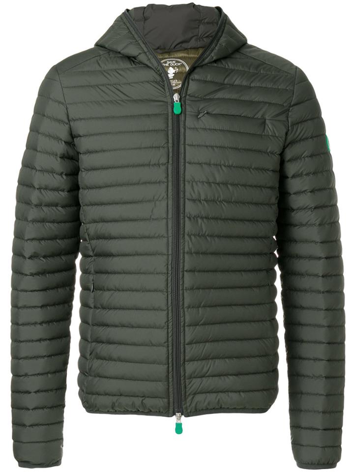 Save The Duck Padded Jacket With Hood - Green