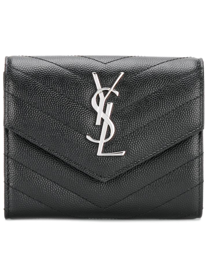 Saint Laurent Small Monogram Envelope Wallet - Black