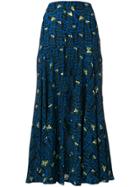 Sonia Rykiel Long Printed Skirt - Black