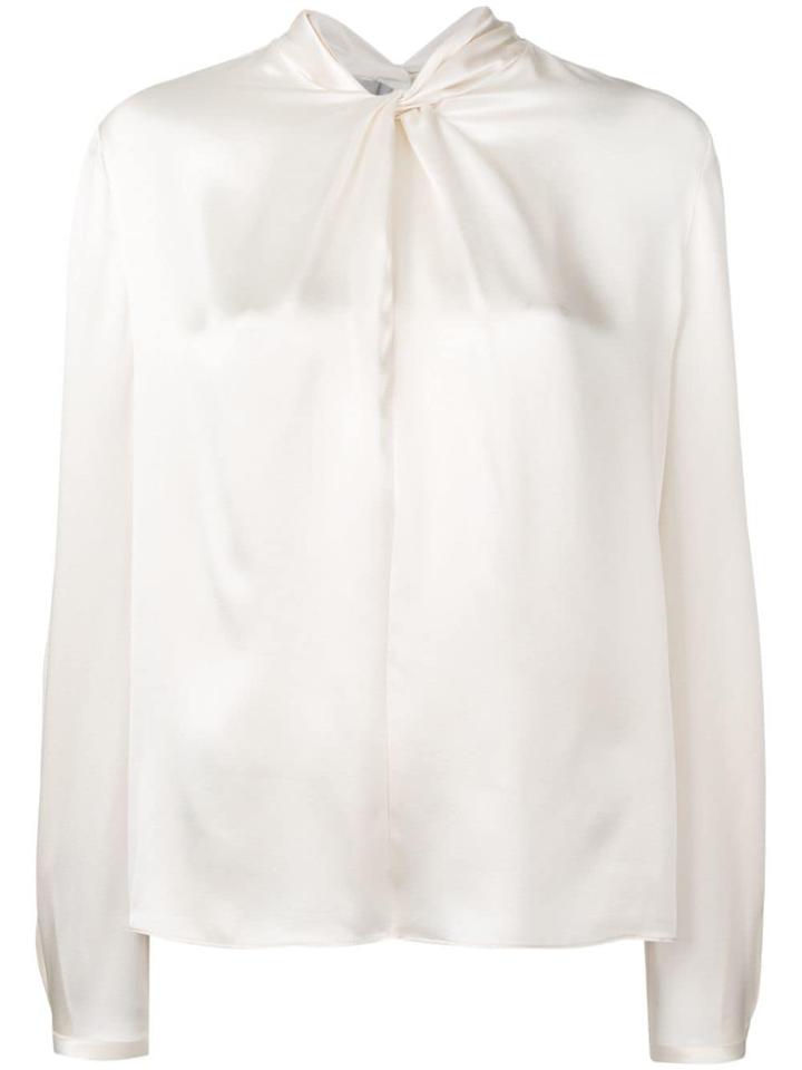 Vince Neck Knot Blouse - White