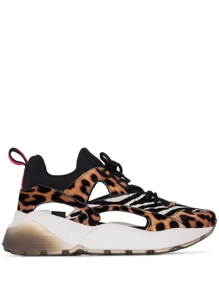Stella Mccartney Eclypse Animal Print Sneakers - Black