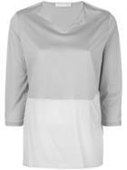 Fabiana Filippi Contrast Fitted Top - Grey