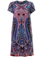 Etro Abstract Print Dress, Women's, Size: 40, Blue, Silk/viscose