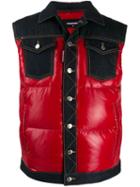 Dsquared2 Denim Panel Quilted Gilet - Blue