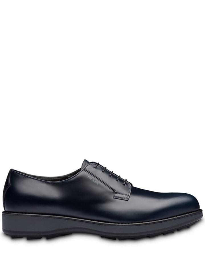 Prada Lug-sole Derby Shoes - Blue