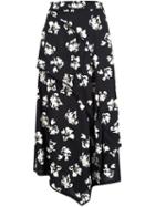 Proenza Schouler Asymmetric Flower Print Skirt