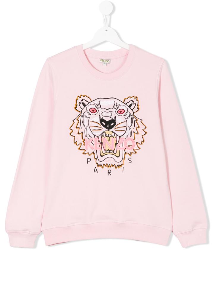 Kenzo Kids Tiger Print Sweatshirt - Pink & Purple