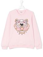 Kenzo Kids Tiger Print Sweatshirt - Pink & Purple