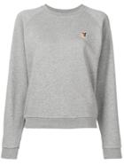 Maison Kitsuné Fox Embroidered Sweatshirt - Grey
