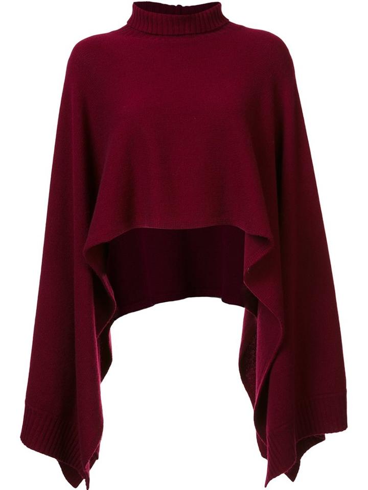 Rosetta Getty Cropped Poncho Jumper, Women's, Size: Medium/large, Pink/purple, Virgin Wool