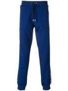 Balmain Camouflage Knee Panel Sweatpants - Blue