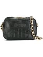Moschino Embossed Detail Shoulder Bag, Women's, Black