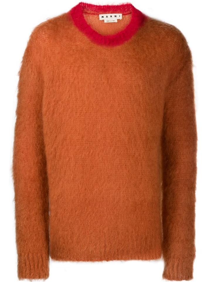 Marni Contrast Collar Jumper - Orange