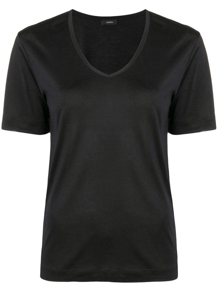 Joseph Short-sleeve Fitted Top - Black
