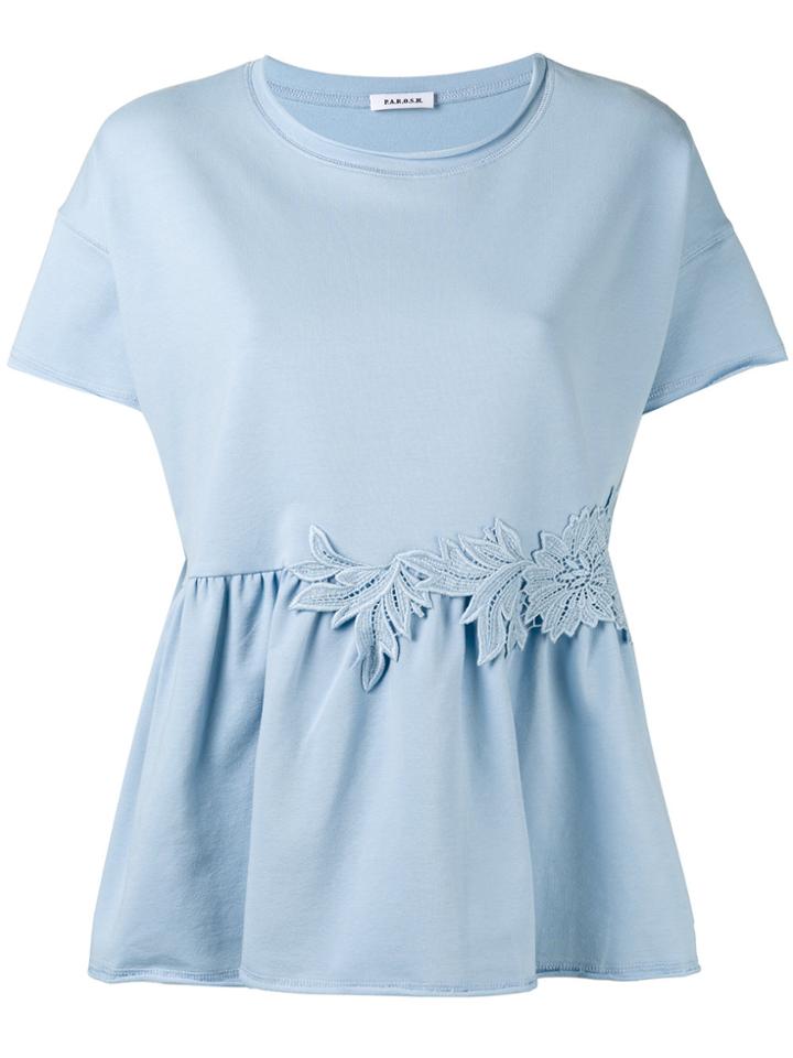P.a.r.o.s.h. Flared Hem Blouse - Blue