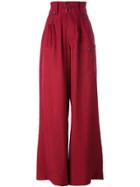 Joseph High-waisted Palazzo Pants - Red