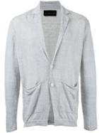 Estnation - Front Pocket Cardigan - Men - Linen/flax - L, Grey, Linen/flax