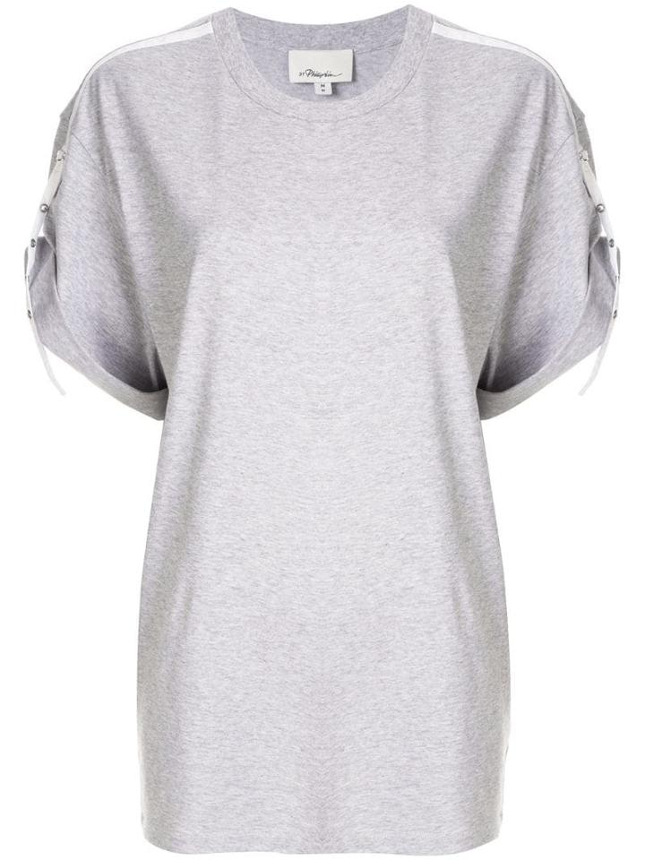 3.1 Phillip Lim Oversized T-shirt With Tabs - Grey