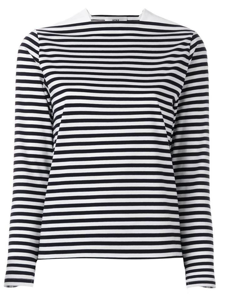 Hyke Striped T-shirt, Women's, Size: 1, White, Cotton
