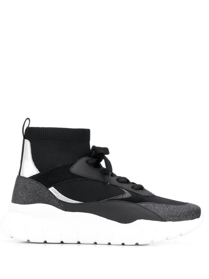 Bally Panelled Hi-top Sneakers - Black